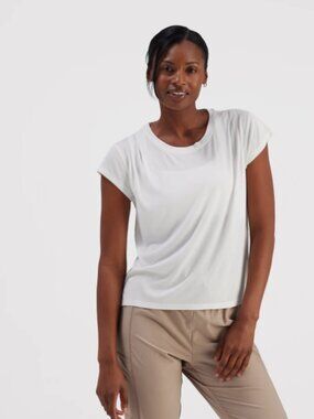 Freely Women's Charter T-shirt in White XL NWOT